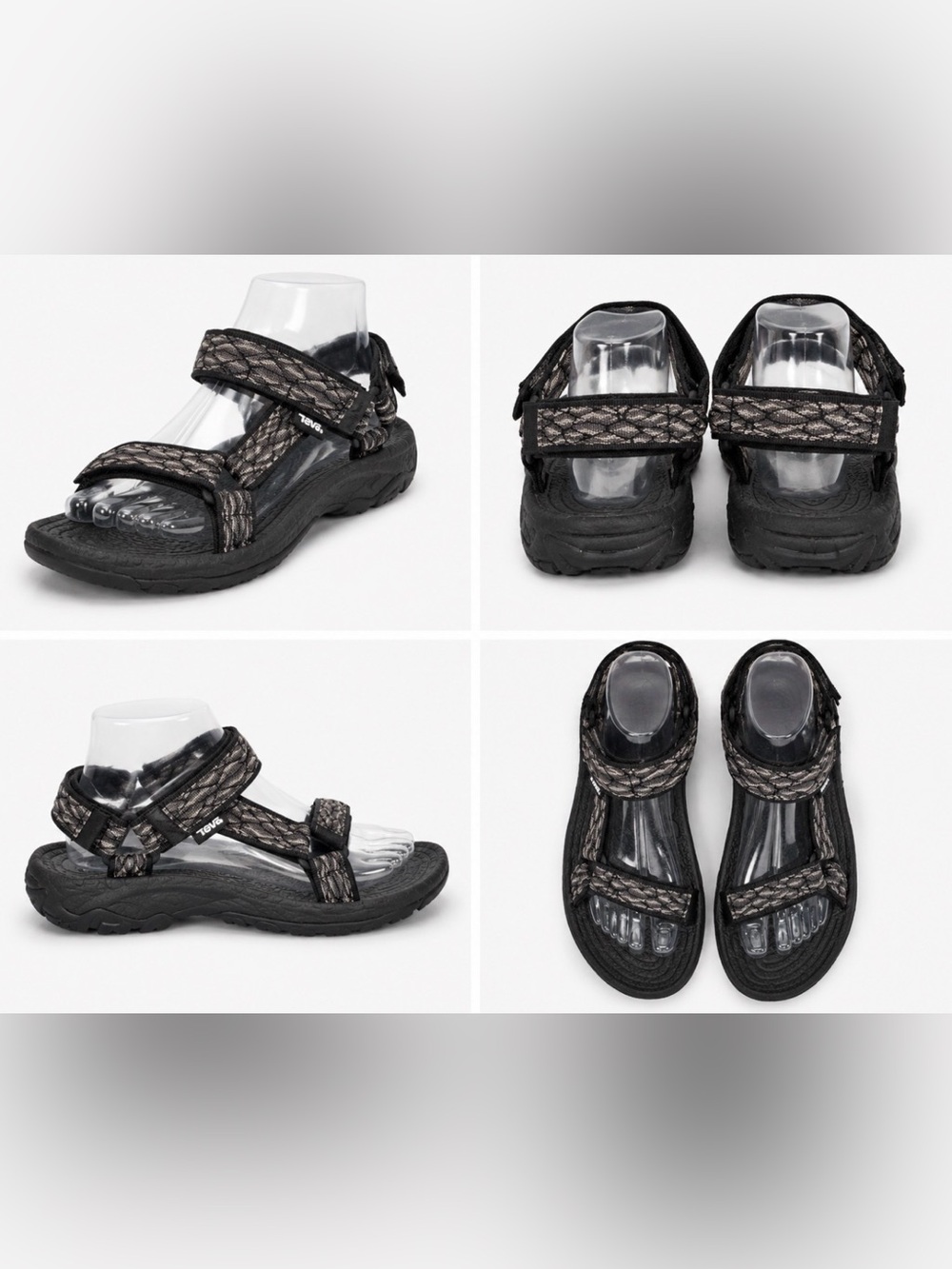 Teva Hiking Sandals Mens Size 11 Black Camo Strap Outdoor Trail Shoes